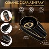 CIGARLOONG Cigar Ashtray and Cutter Set.Ceramic Ashtray with V Cutter,Guillotine
