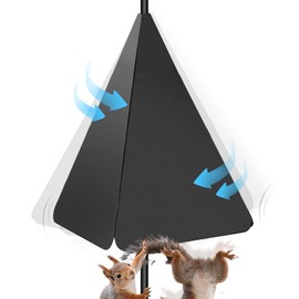Otoolling 2 Pack Metal Squirrel Baffle for Bird Feeder Pole Upgraded Outside Keep Squirrel Off Feeder for Outdoor Raccoon Stopper, 10 Inch Diameter, Black