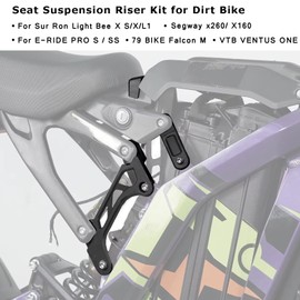 Seat Extender Lift Kit for Surron - 50mm Body Seat Suspension Riser for SUR-RON Light Bee X S/X/L1 Segway x260/ X160 E-RIDE PRO S/SS (Black)