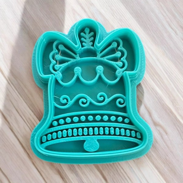 Alexsattic.com Christmas Bell Cookie Cutter 3d Printed
