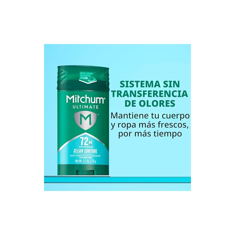 Mitchum 72h Desodorante Antitranspirante Protección Contra Olores Control Limpio Paquete