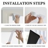 RYB HOME 100% Blackout Self Adhesive Portable Blackout Curtain, Greyish