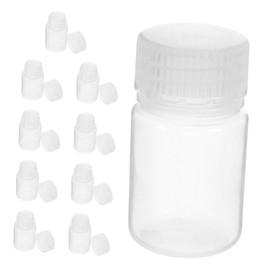 VILLFUL 10pcs Transparent Plastic Reagent Bottles with Leakproof Screw Caps High Temperature Resistant Chemical Storage Containers for Laboratory Sample Liquid Storage