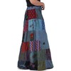 Exotic India Falda larga bohemia estampada de Gujarat con parche,
