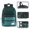Multi Pocket Multicolor Backpack with Adjustable Padded Straps (Forest)