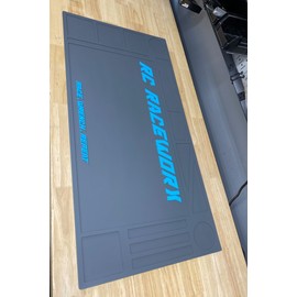 RC Raceworx Original Pit Mat 18 in. x 36 in. Battleship Gray & Privateer Blue