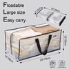 FGWS 6 PCS Clear Moving Tote Bags with Zipper &