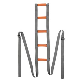 Bed Ladder Assist with Handle Bed Rope Ladder Helper Pull Up Assist Sitting Up Helper Strap Orange Grey