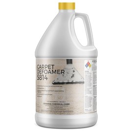 CarpetGeneral Carpet Defoamer 5814 -Foam Suppressant for Deep Rug Cleaner Machine & Floor Covering Shampooer for a Heavy-Duty Carpet Cleaner Solution, Neutral Non-Corrosive Silicone Emulsion 1 Gallon