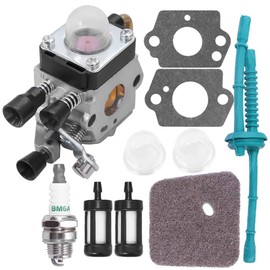 Hoypeyfiy C1Q-S97 Carburetor Kit, Replacement for Stihl FS38 FS46 FS55 KM55 HL45 FS45L FS45C FS46C FS55C FS55R FS55RC, Replaces 4140 120 0612 Carb Kit with Air Filter Gaskets Fuel Line Trimmer Weed