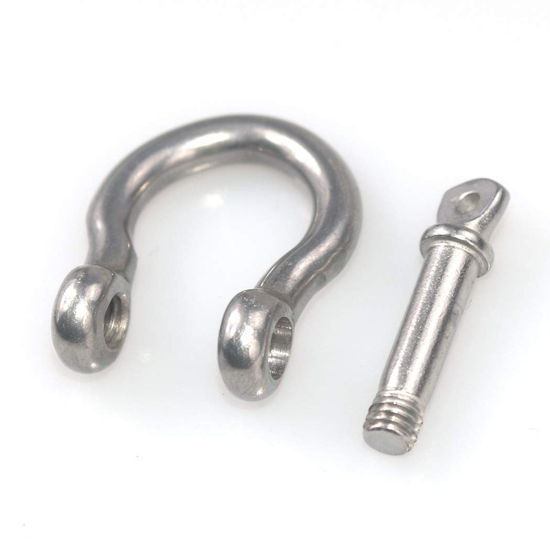 Pack-of-10 M6 D Bow Ring Shackle Locks 304 Stainless Steel