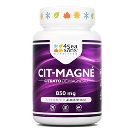 Cit-magné | Citrato de Magnesio 850 mg | Suplemento Alimenticio | Apoyo a la Función Muscular y Nerviosa | Metabolismo Energético | 240 Cápsulas