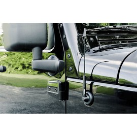 VMS RACING Black Aluminum with Black Real Carbon Fiber Retractable 4.5" to 8" Inch Antenna Compatible with Jeep Wrangler JK Sahara Sport Rubicon Unlimited 07-20