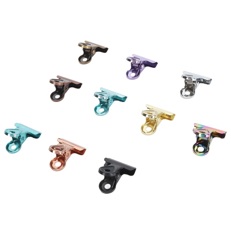 10pcs Colored Hinge Clips Dustproof Rustproof Electroplated Metal Hinge Clips