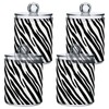 FLildon Zebra Print Black & White Qtip Holder Dispenser, Bathroom