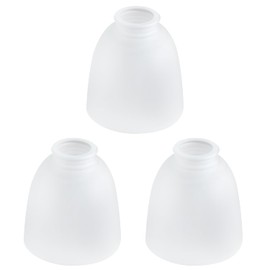 Eietonte 3 Pack White Frosted Glass Shade Replacements, Ceiling Fan Light Covers Glass Globes Lampshades for Chandelier, 4.92"High, 4.72"Diameter, 1.65 "Fitter, Bell Shaped Glass Shades for Vanity