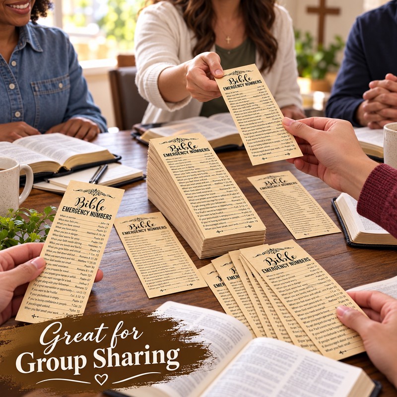 Bible Verse Bookmarks for Reading & Gifts – 50-Piece Emergency