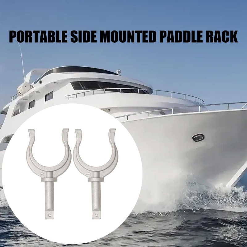 Ollanoos 2 PCS Aluminum Portable Stable Side Mount Oarlock Rowlock,
