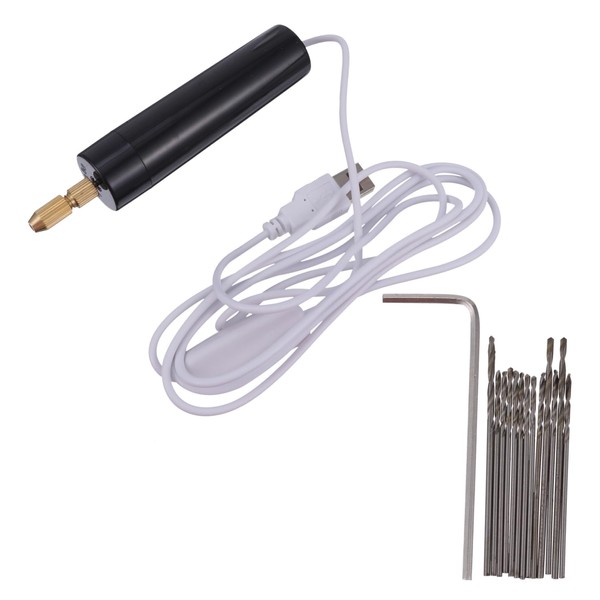 Gadpiparty 15 Pcs Mini Electric Drill Kit USB Handheld Rotary