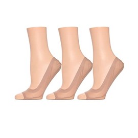 MeMoi Open Toe Fine Edge Liner 3 Pack Tan One Size