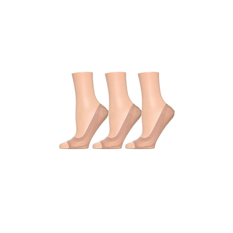 MeMoi Open Toe Fine Edge Liner 3 Pack Tan One