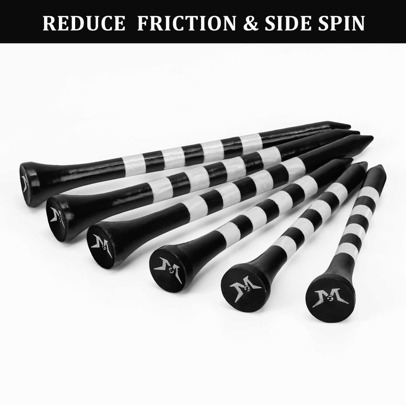 MAZEL 50 Counts Bamboo Golf Tees 2 3/4"&3 1/4" Mixed