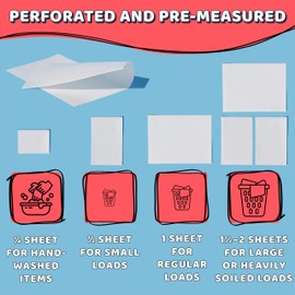 Ecogami Laundry Detergent Sheets - 32 Sheets (Up to 64 Loads), Available in Fragrance-Free or Takekaze, Plastic-Free, Biodegradable, Dissolvable for Sensitive Skin (Fragrance-Free)