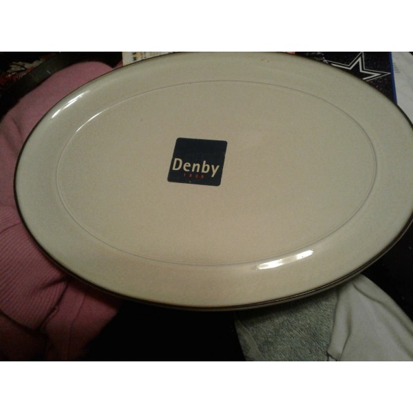 Denby Langley Energy 14 3/4" Large Oval Serving Platter ENGLAND
