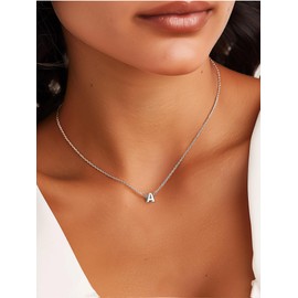 ChicSilver 925 Sterling Silver Initial P Necklace for Women Minimalist Jewelry Letter Pendant