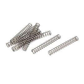 TOP-VIGOR 10Pcs Compression Spring, 4mm OD,0.5mm Wire Size,30mm Free Length Dual Extended Durable Dual Hook Tension Spring for Furniture Screen Doors Repair Projects