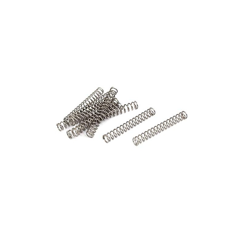 TOP-VIGOR 10Pcs Compression Spring, 4mm OD,0.5mm Wire Size,30mm Free Length