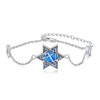 TRISHULA Star of David Cross Bracelet Sterling Silver Opal Adjustable
