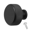 Decoranddecor Amelia Knurled 35mm Round Kitchen Cabinet Furniture Knobs Aluminium
