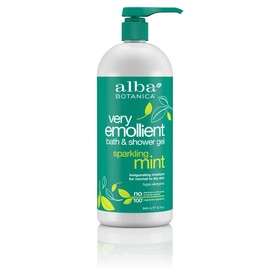 Alba Botanica Very Emollient Bath & Shower Gel, Sparkling Mint, 32 fl oz