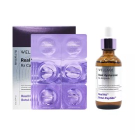 Wellage [웰라쥬]웰라쥬 시즌4 리얼 히알루로닉 알엑스 동결건조 캡슐 18회분+앰플 55ml [Wellage] Wellage Season 4 Real Hyaluronic RX Freeze-Dried Capsule 18 Packs + Ampoule 55ml [Wellage Season 4 Capsule/18 servings + Apple 55ml]