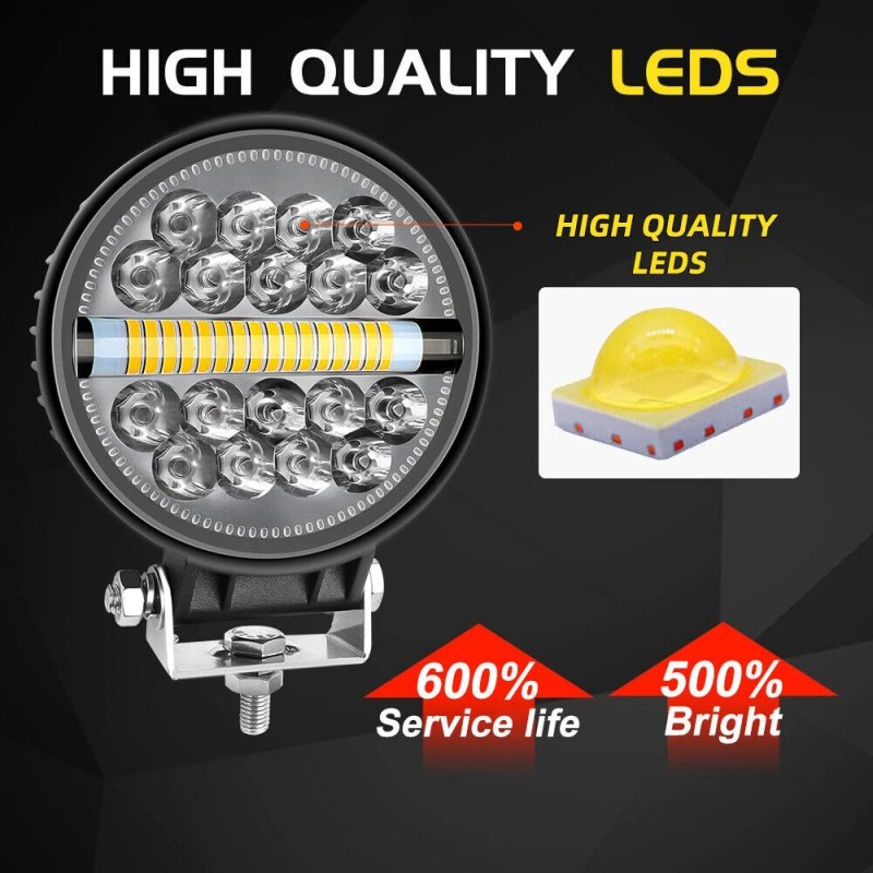 usparts888 Universal Tractor Rear Work Light Headlamp Head Light 12v