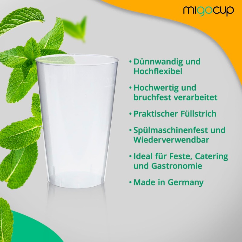 silverkitchen 25 Reusable Cups 0.3 L Reusable Drinking Cups Flexible