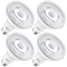 Sunco PAR30 LED Bulb, Outdoor Flood Light Bulbs, Exterior Long Neck Lighting, 850 LM, 11W (75W Equivalent), 2700K Soft White, E26 Base, Dimmable, IP65 Waterproof UL 4 Pack