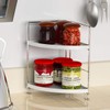 2-Tier Corner Wire Shelving Stackable Organizer for Cosmetics, Bathroom, Kitchen,