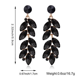 Filluck Sparkly Rhinestone Dangle Earrings Crystal Wedding Drop Dangling Earrings Bridal Wedding Earrings for Women Bridesmaids Party Prom