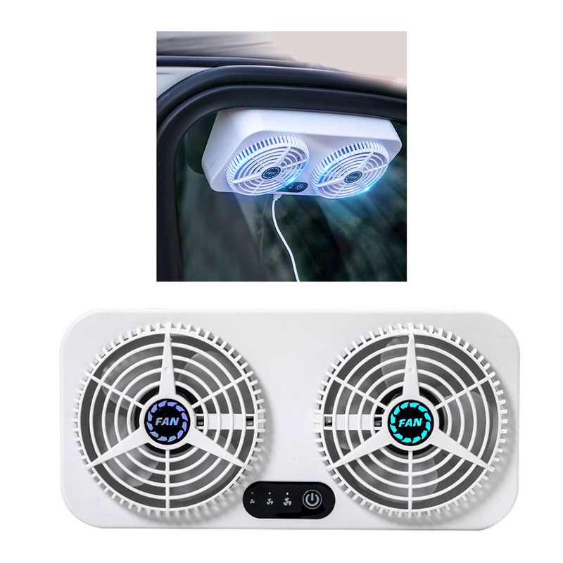 2.4V 5W Car Ventilation Fan USB Interface Portable 3 Speeds