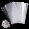 100 Pack Clear Paper Money Holders Currency Sleeves Opp Material