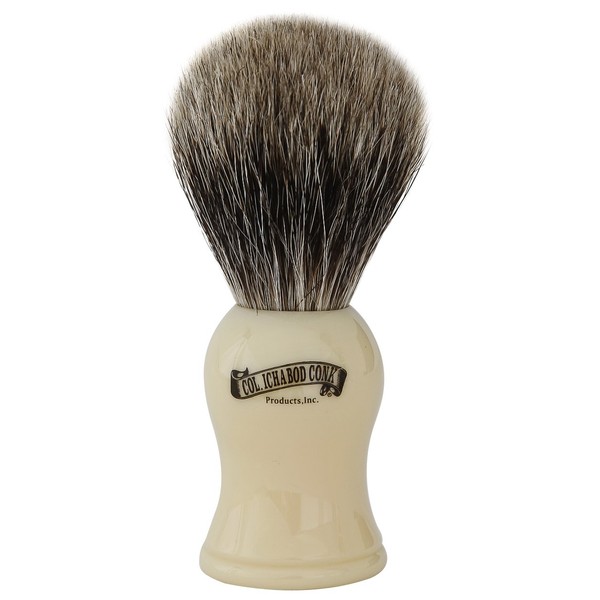 Colonel Conk Products 907 Pure Badger Brush with faux Ivory Handle