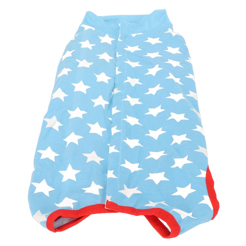Dog Recovery Suit Blue Stars Pattern Prevents Licking Cotton Pet