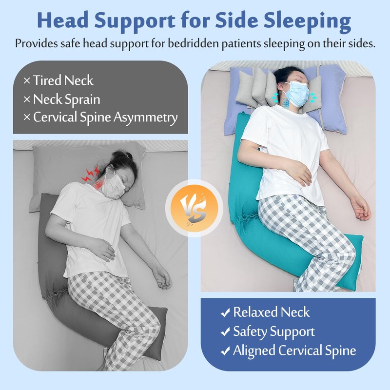 Mybow Neck Stabilizer Head Support Pillow, Post Surgery Pillow for