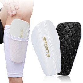 Kytpyi Children's Football Shin Pads, 1 Pair, 8.8 x 0.4 x 19 cm, Ergonomic Shin Pads, Football for Protection of the Calf, Breathable, Lightweight Shin Pads for Men and Children (XL)