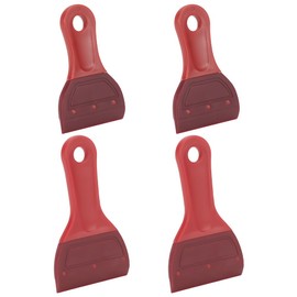 WEBEEDY 4 Pcs Squeegee Rubber Blade Screen Printing Squeegee,Self-Adhesive Screen Stencil Printing Squeegee,Rubber Squeegee Screen Printing for Apply Chalk Paste or Ink,Screen Cleaning Tools