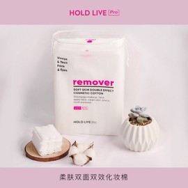 Hold Live Soft Skin Double-Sided Double Action Cotton Pads for Facial Cleansing (Imported) Free Size/One Color 10ea