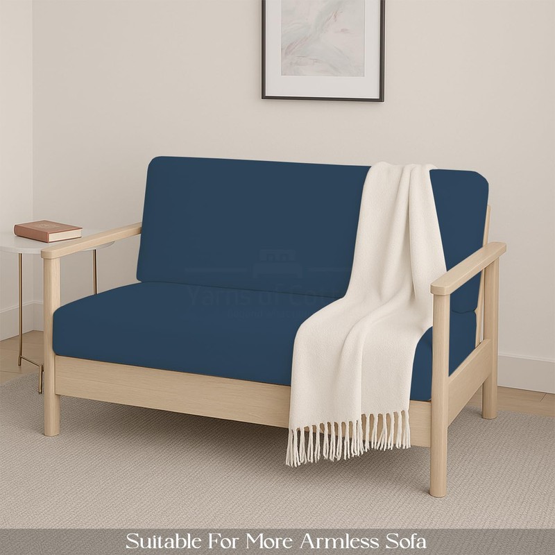Full Size Armless Futon Covers - 100% Egyptian Cotton 600