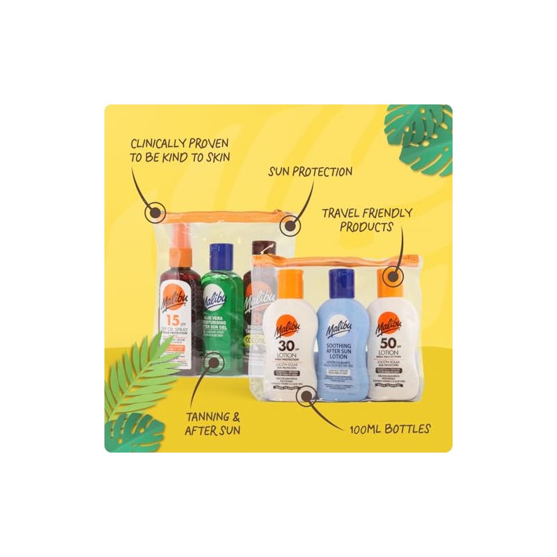 Malibu Sun Travel Essentials with SPF 30 & 50 and